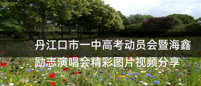丹江口市一中高考动员会暨海鑫励志演唱会精彩图片视频分享
